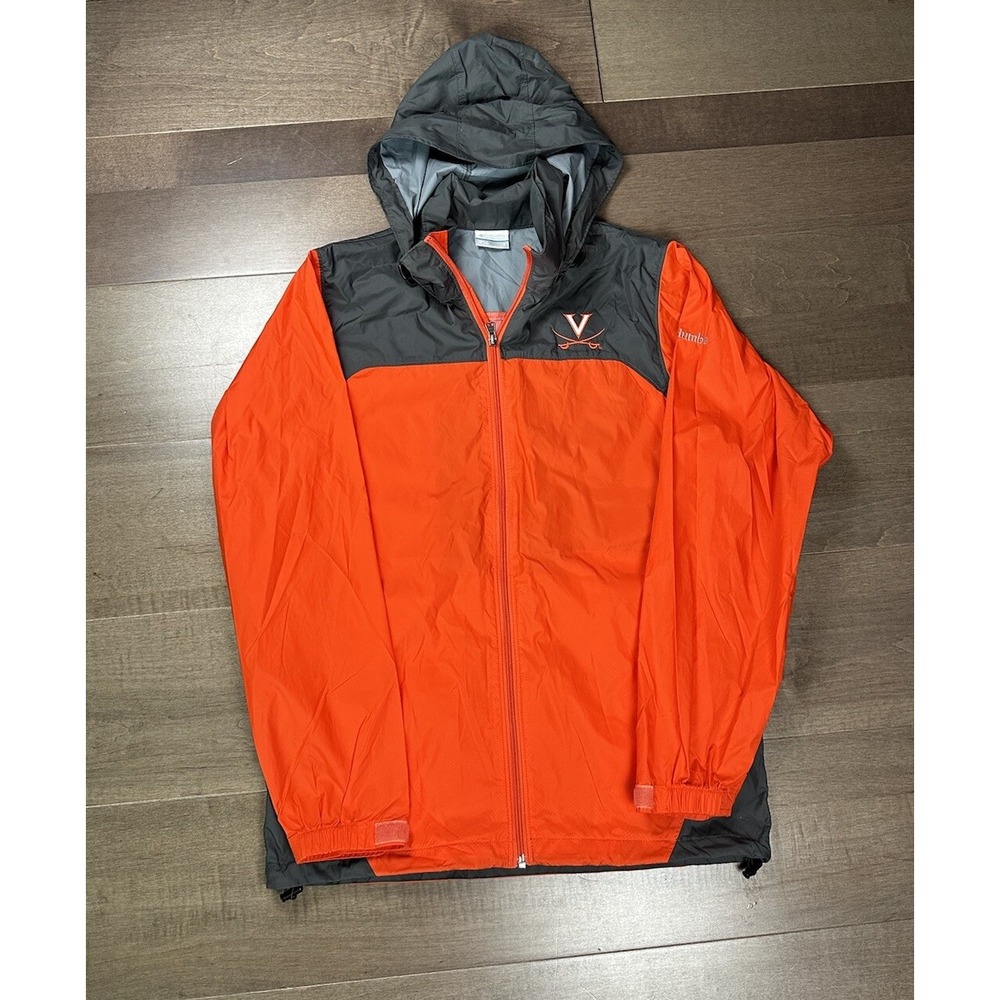 Men's Orange and Black Windbreaker Jacket